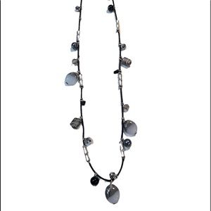 Black, Gray, and Silver 34-36” Necklace